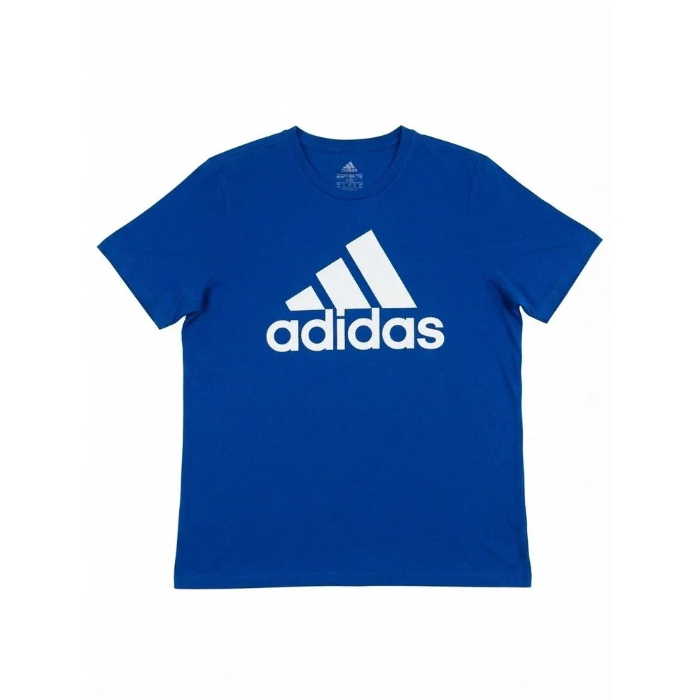 Adidas Amplifier Tee Men's XL Blue Logo Graphic Short Sleeve T-Shirt
